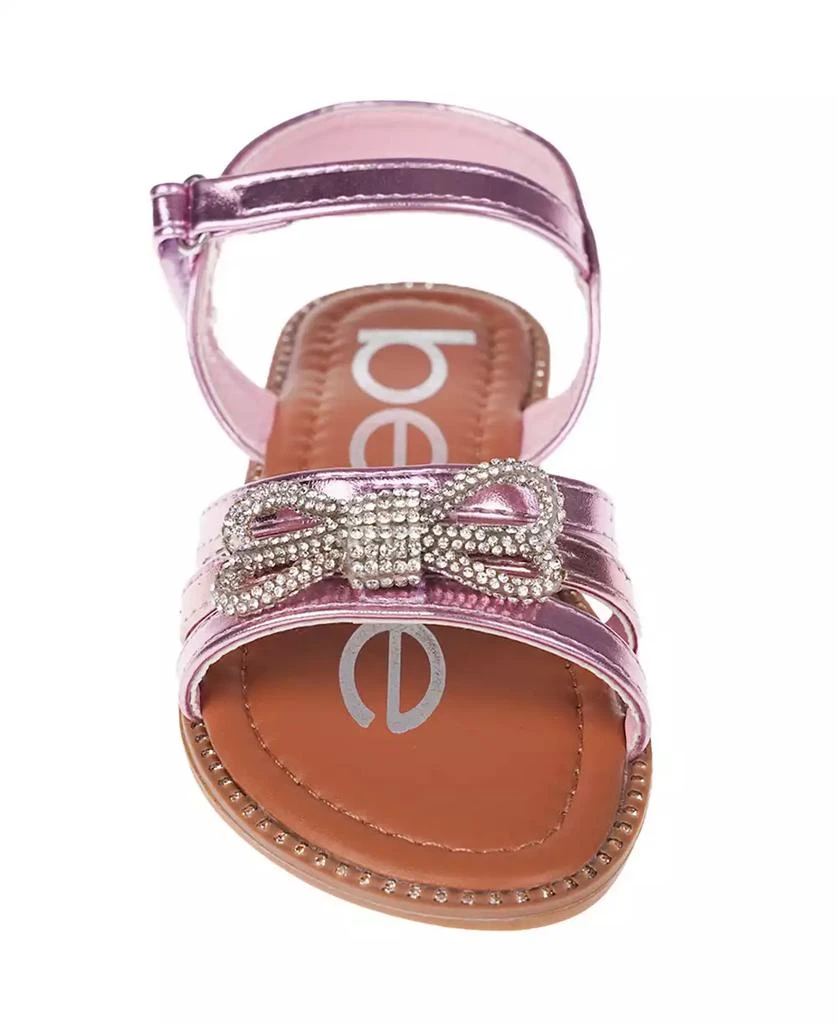 Big Girl's Strappy Sandal with Cute Rhinestone Tubular Bow Polyurethane Sandals 商品