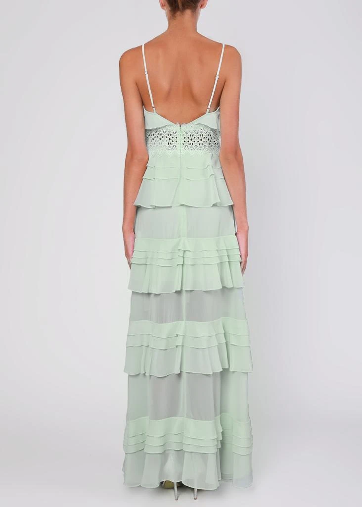 商品True Decadence|Mint plunge front tiered ruffle maxi dress,价格¥641,第2张图片详细描述