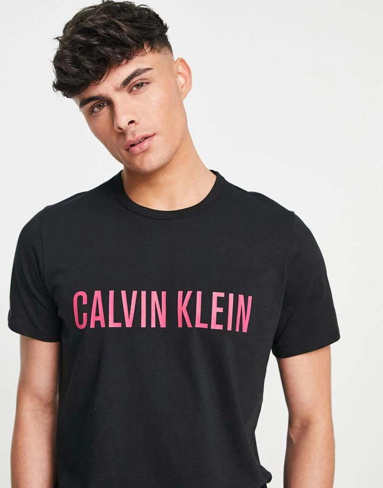 商品Calvin Klein|Calvin Klein intense power lounge t-shirt in black,价格¥182,第3张图片详细描述