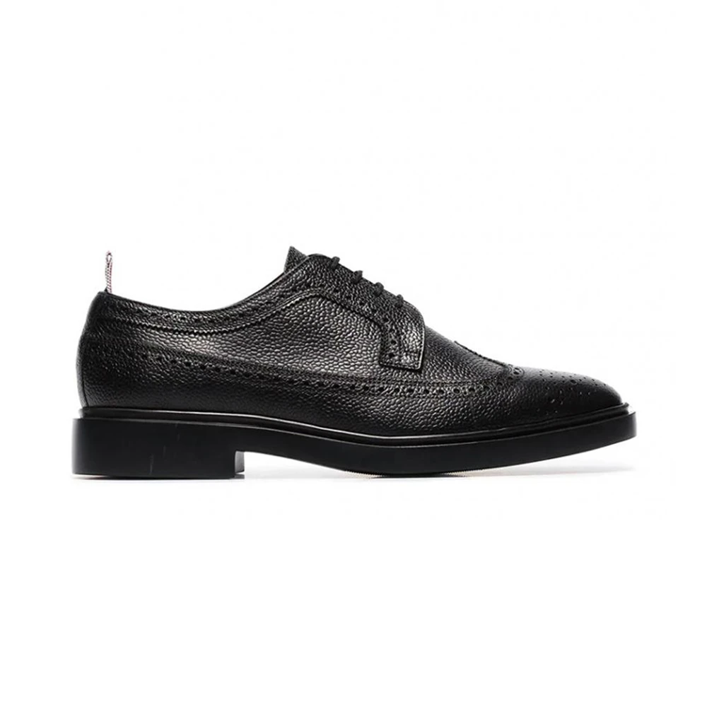 商品[国内直发] Thom Browne|THOM BROWNE 黑色男士系带鞋 MFD002H-00198-001,价格¥3114,第1张图片
