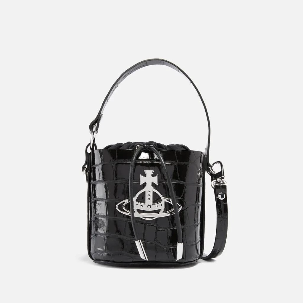 商品Vivienne Westwood|西太后22年新款漆皮抽绳水桶包,价格¥3143,第1张图片