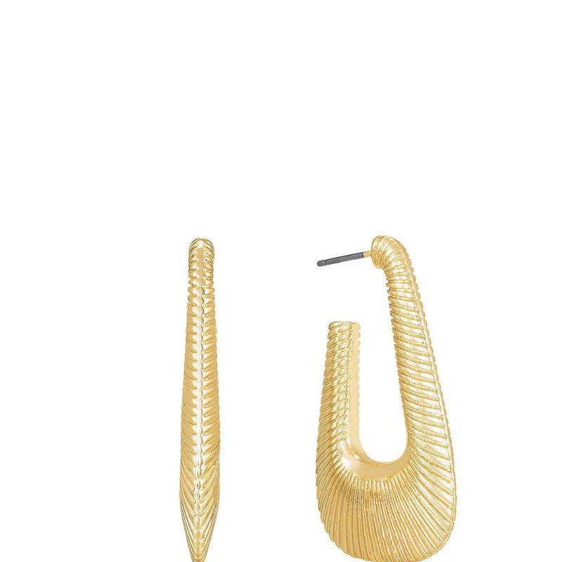 商品Ettika Jewelry|Cleopatra Inspired 18k Gold Plated Hoop Earrings,价格¥265,第1张图片