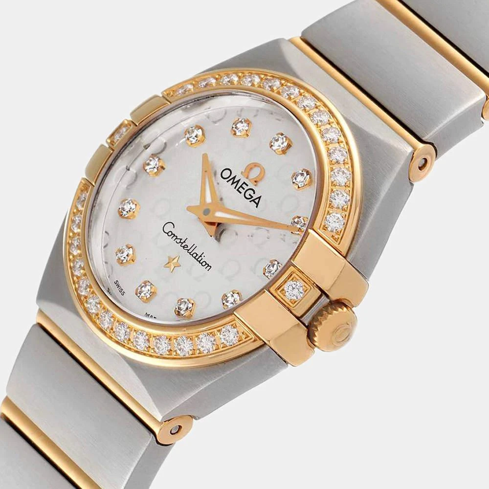 商品[二手商品] Omega|Omega Silver Diamonds Yellow Gold And Stainless Steel Constellation 123.25.24.60.52.002 Women's Wristwatch 24 mm,价格¥37205,第2张图片详细描述