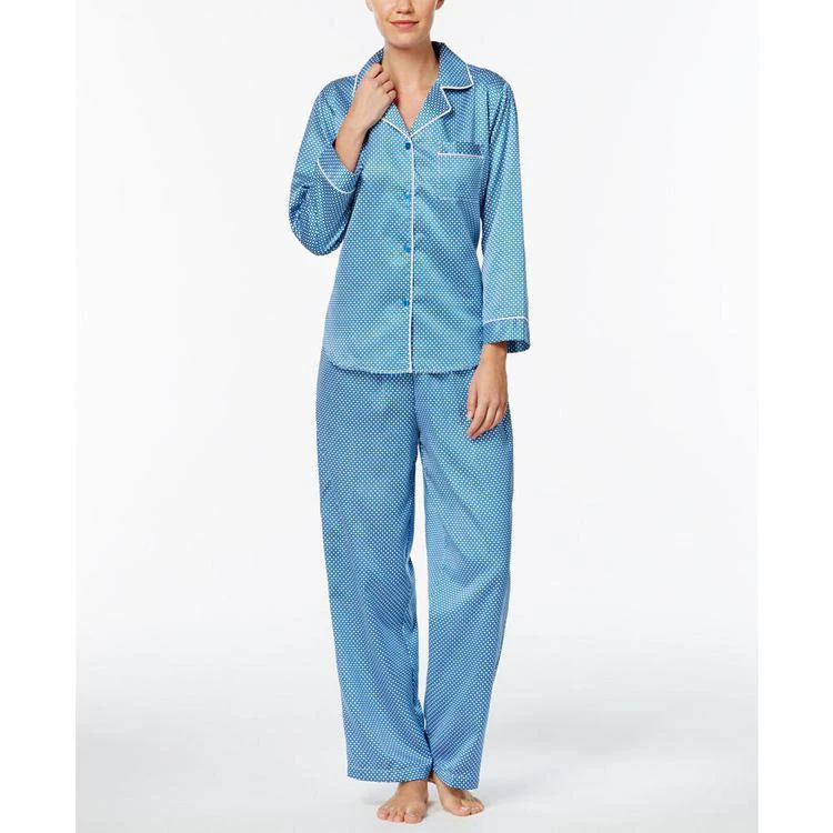商品Miss Elaine|Printed Satin Pajama Set,价格¥223,第1张图片