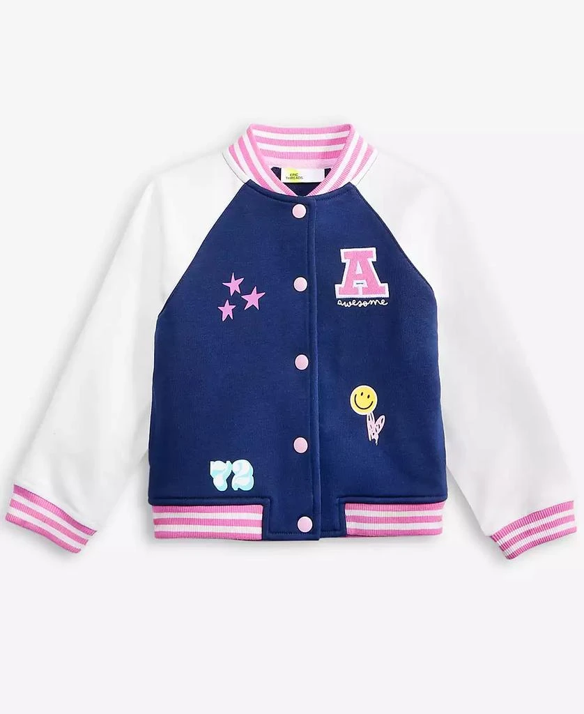 商品Epic Threads|Toddler Girls Knit Bomber Jacket, Exclusively at Macy's,价格¥170,第2张图片详细描述