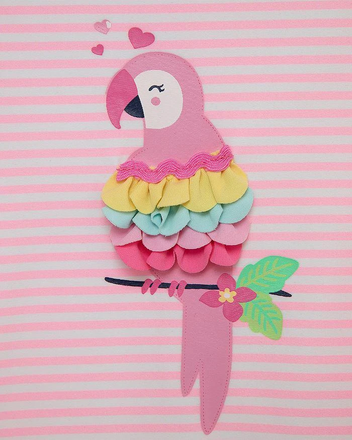 商品Little Me|Baby Girls' Nylon Blend Parrot Striped One Piece Rash Guard,价格¥265,第4张图片详细描述