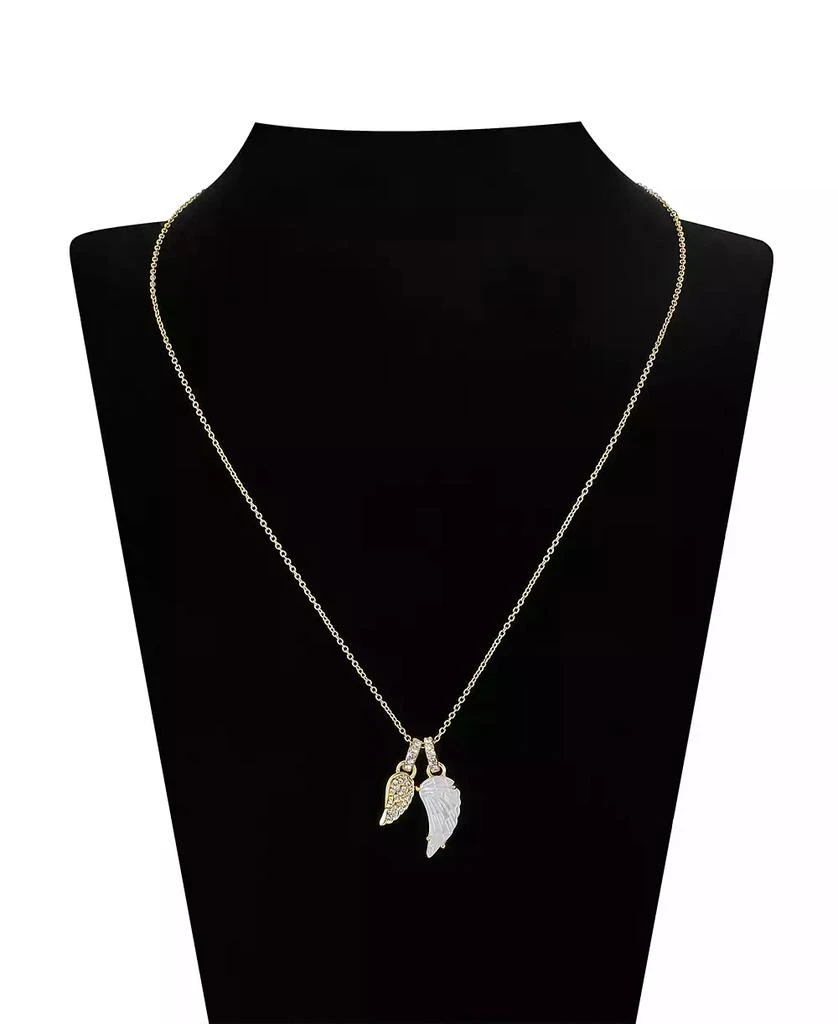 商品Unwritten|Crystal and Mother of Pearl Wing Pendant Necklace,价格¥268,第3张图片详细描述