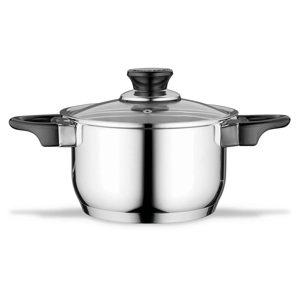 商品BergHOFF|BergHOFF Essentials Gourmet 12pc 18/10 SS Cookware Set, Black Handles,价格¥2213,第5张图片详细描述
