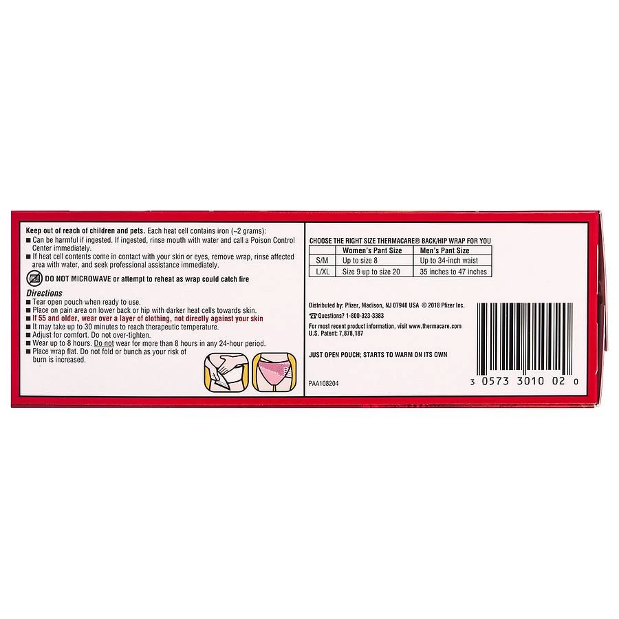 商品ThermaCare|Advanced Back & Hip Pain Therapy Heatwraps, Up to 8hrs of Pain Relief,价格¥60,第4张图片详细描述