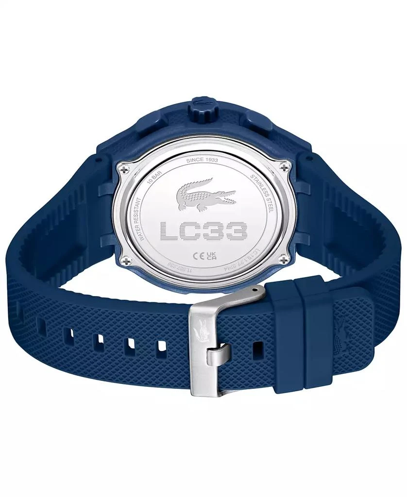 商品Lacoste|Men's LC33 Blue Silicone Strap Watch 45mm,价格¥711,第3张图片详细描述