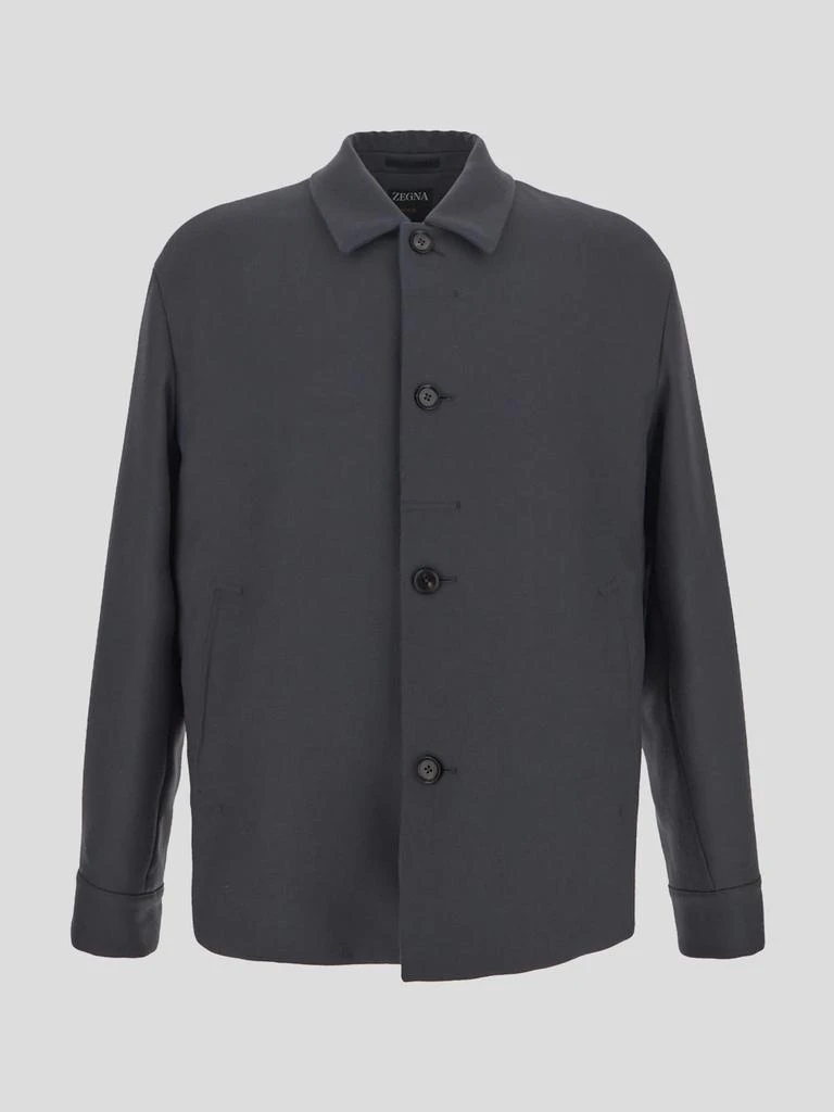 商品Zegna|Z Zegna Long-Sleeved Buttoned Jacket,价格¥6746,第1张图片