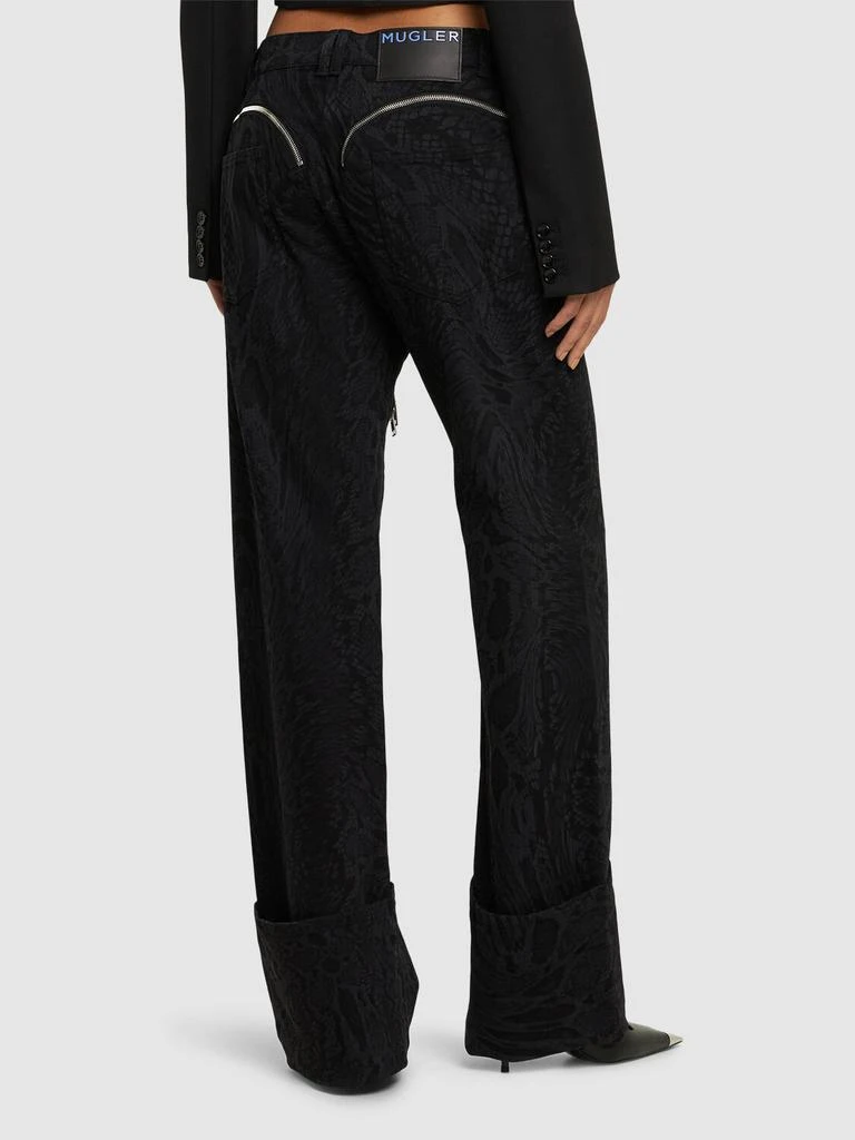 商品Mugler|Laser Snake Denim High Rise Zip Jeans,价格¥11239,第2张图片详细描述