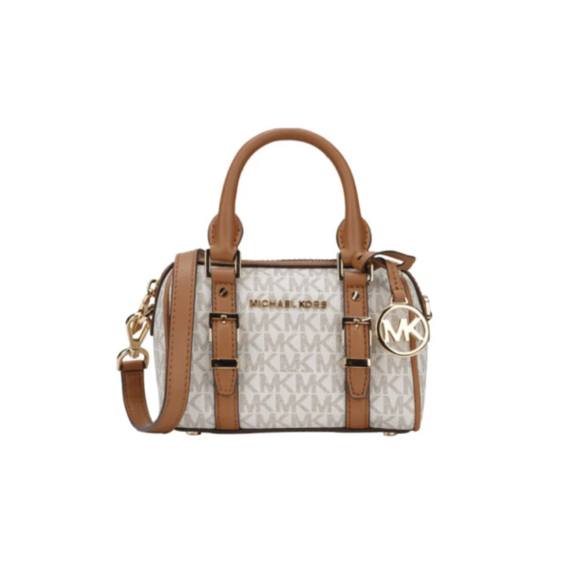 商品Michael Kors|Michael Kors  BEDFORD LEGACY超小号PVC拼皮女士手提斜挎波士顿包 32F9G06C0B VANILLA ACRN 新年情人节送礼好物,价格¥1208,第1张图片