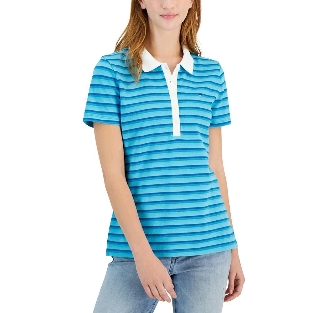 商品Tommy Hilfiger|Women's Striped Polo Top,价格¥111,第1张图片