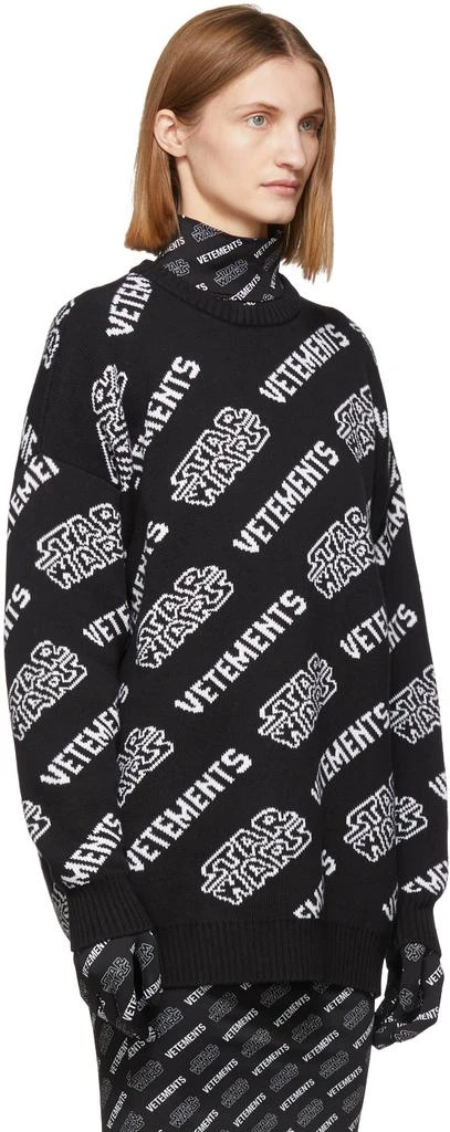 商品Vetements|Black & White STAR WARS Edition All Over Logo Sweater,价格¥4203,第2张图片详细描述