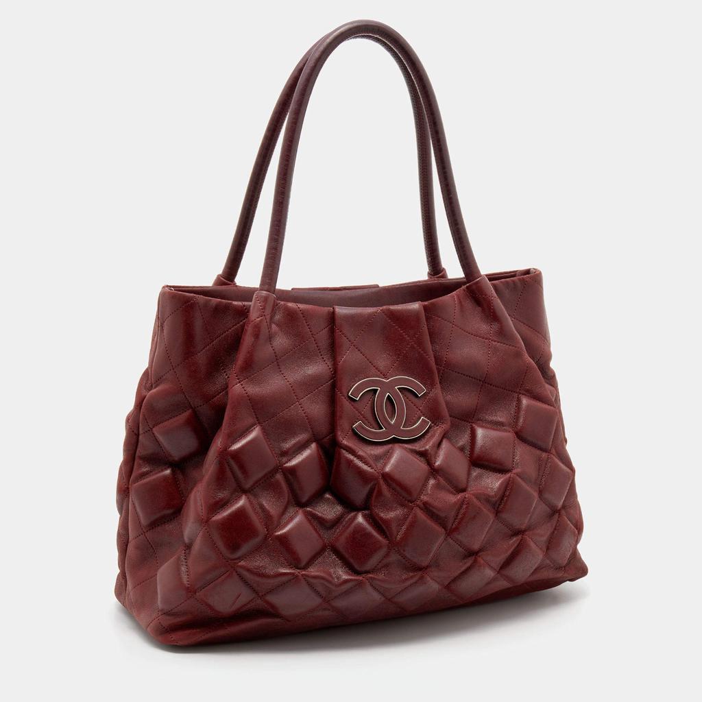 商品[二手商品] Chanel|Chanel Burgundy Quilted Leather Sloane Square Tote,价格¥10491,第5张图片详细描述