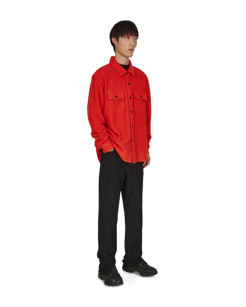Textured Wool CPO Shirt Orange商品第5张图片规格展示