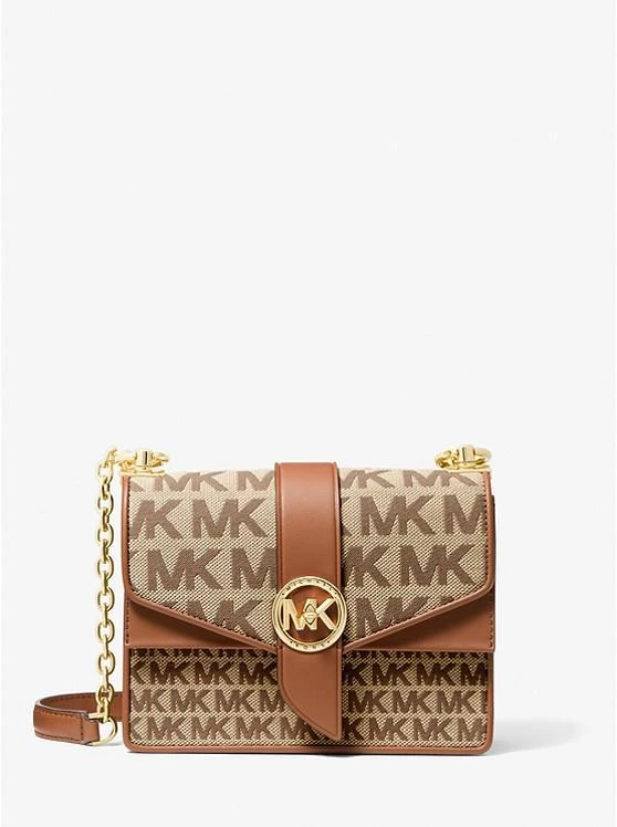 商品Michael Kors|Greenwich 小号徽标提花皮革斜挎包 ,价格¥842,第1张图片