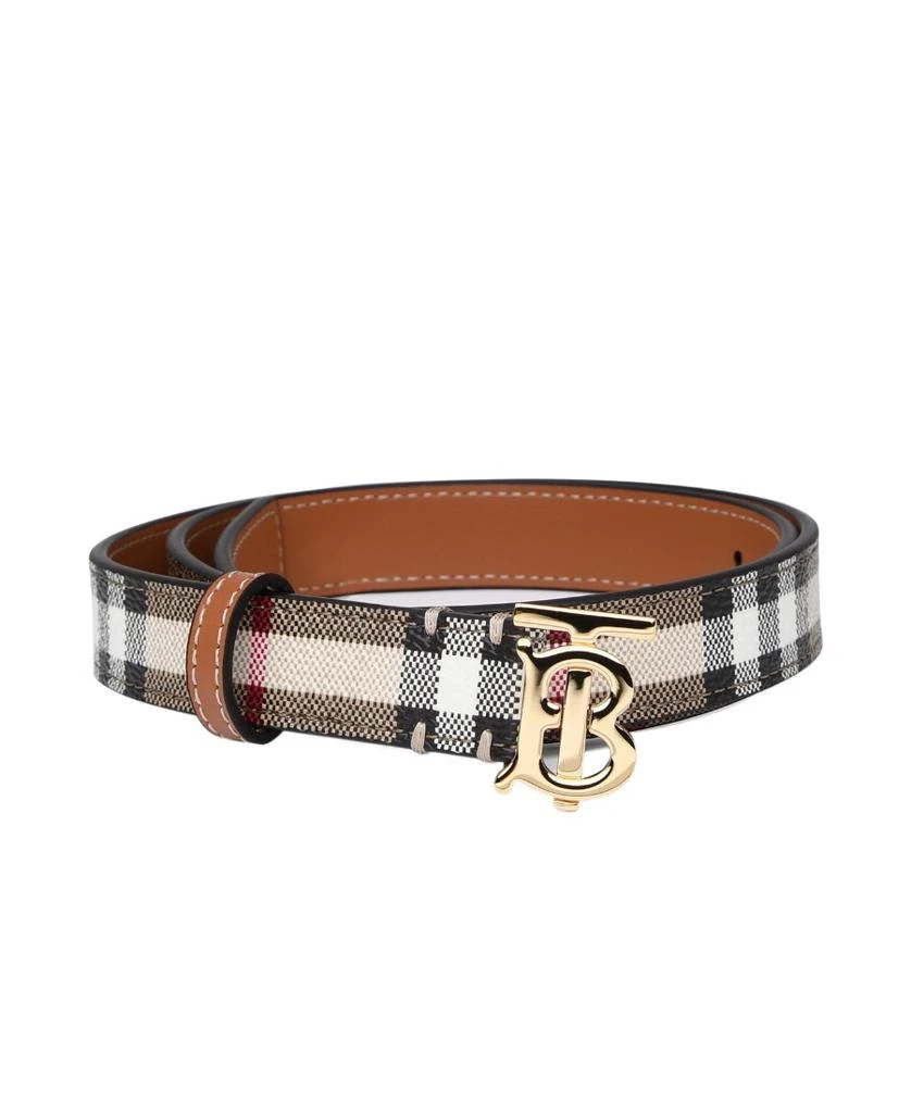 商品Burberry|经典款女士格纹橘色皮带【香港仓极速发货】,价格¥2830,第1张图片