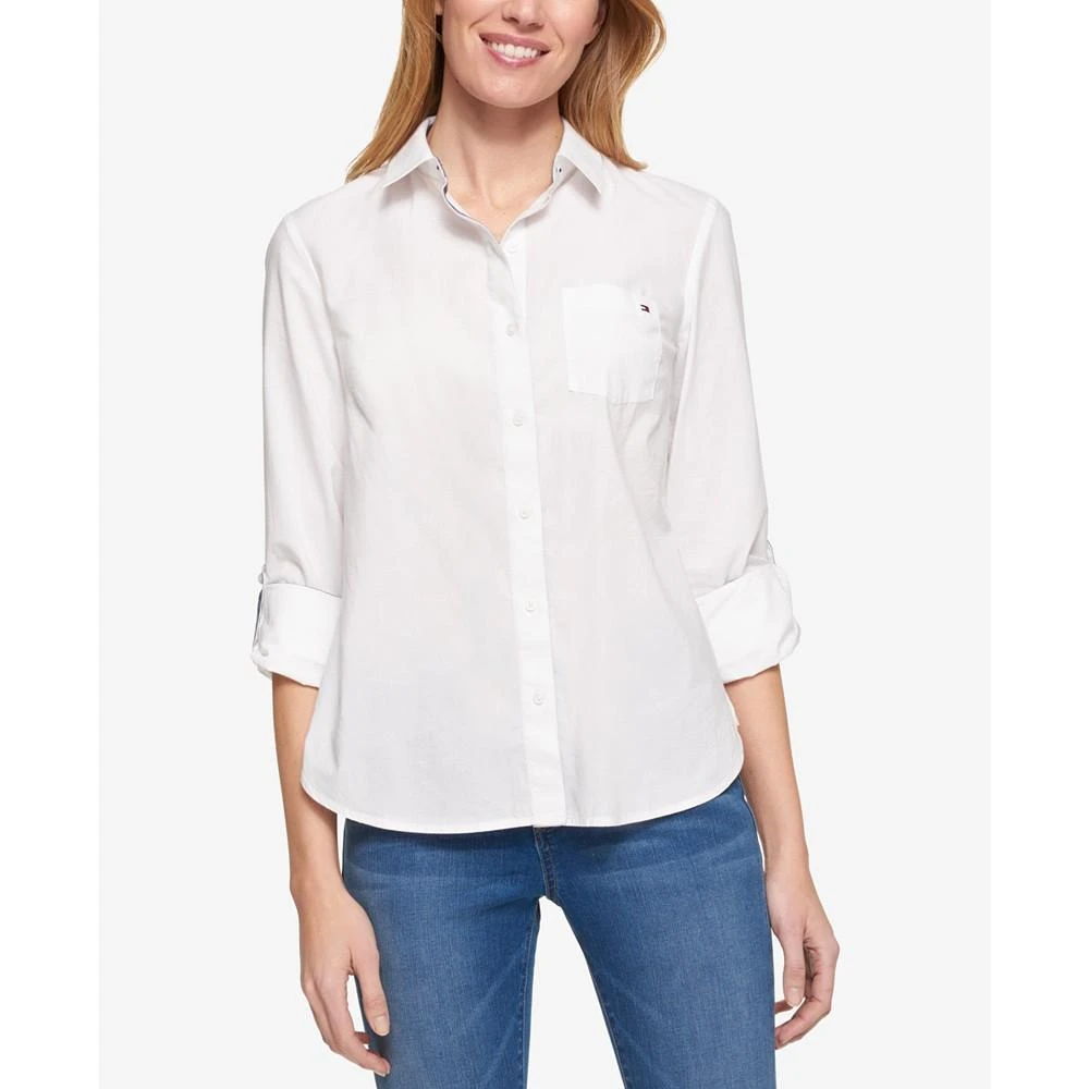 商品Tommy Hilfiger|女款纯棉衬衫 多配色,价格¥509,第1张图片