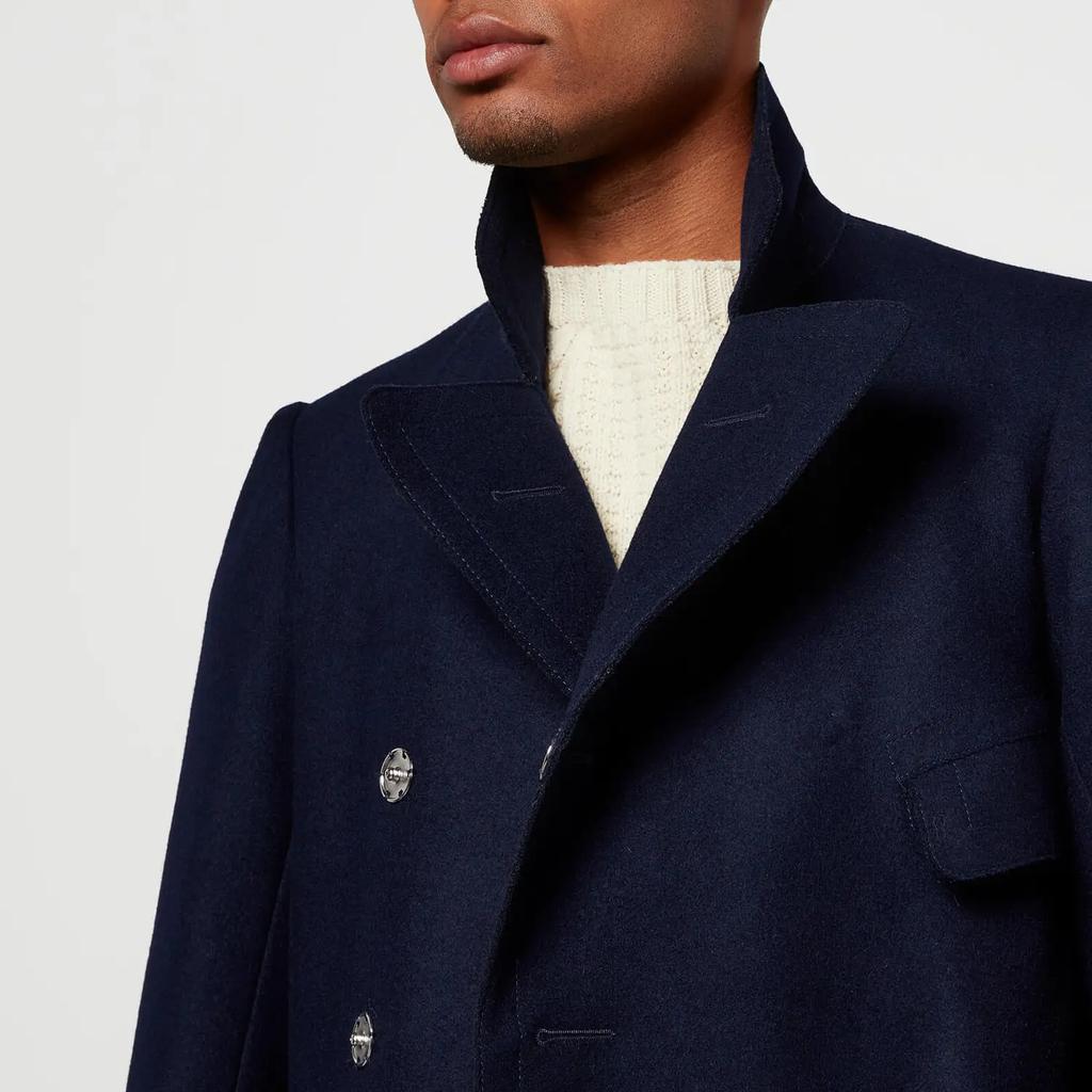 商品MAISON MARGIELA|Maison Margiela Men's Wool Coat - Navy,价格¥6180,第6张图片详细描述
