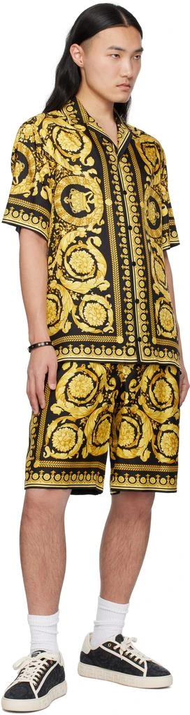 商品Versace|黑色 Barocco Silk 衬衫,价格¥9561,第4张图片详细描述