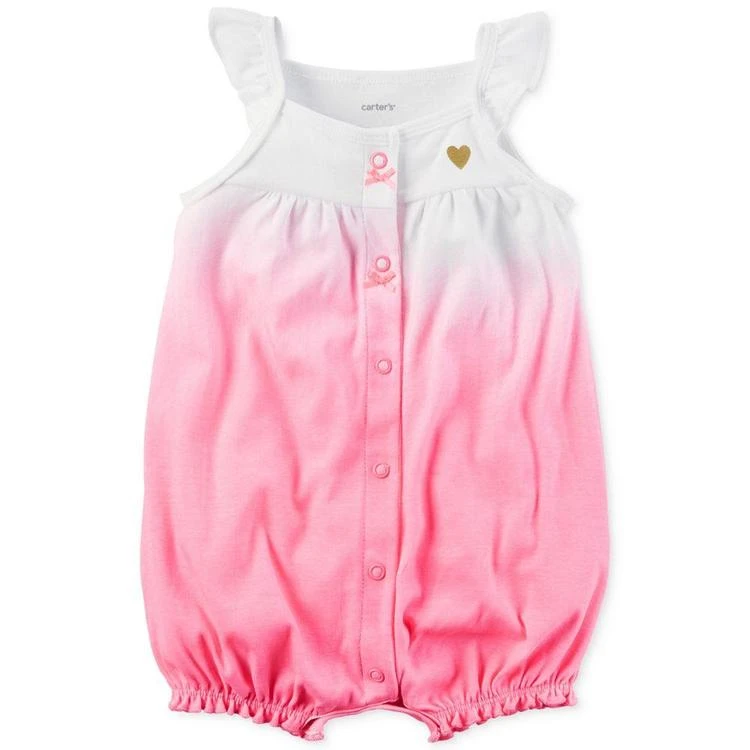 商品Carter's|Ombré Cotton Romper, Baby Girls (0-24 months),价格¥36,第1张图片