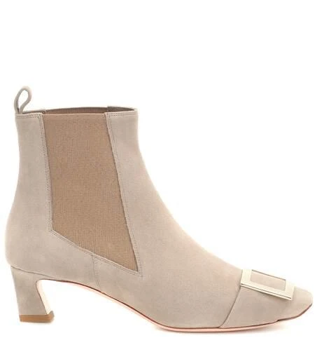 商品Roger Vivier|Chelsea Trompette绒面革及踝靴,价格¥10292,第4张图片详细描述