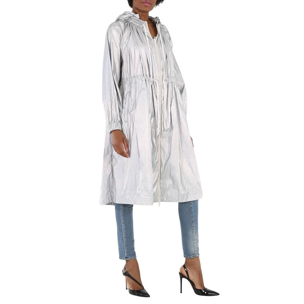 商品Moncler|Moncler Ladies Silver Akubens Laminated Nylon Coat, Brand Size 0 (X-Small),价格¥4291,第3张图片详细描述