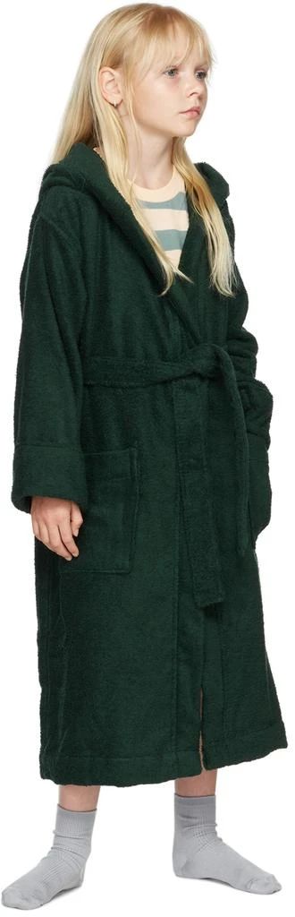 商品Tekla Kids|Kids Green Hooded Bath Robe,价格¥331,第4张图片详细描述