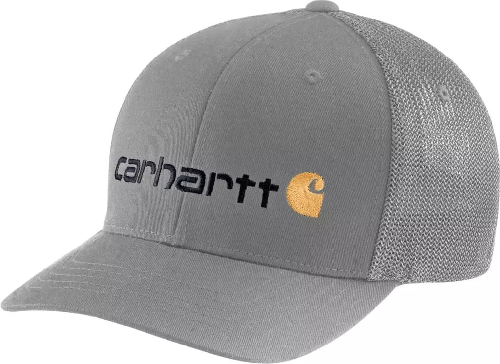 商品Carhartt|Carhartt Men's Rugged Flex Fitted Canvas Mesh Back Logo Graphic Cap,价格¥215,第1张图片