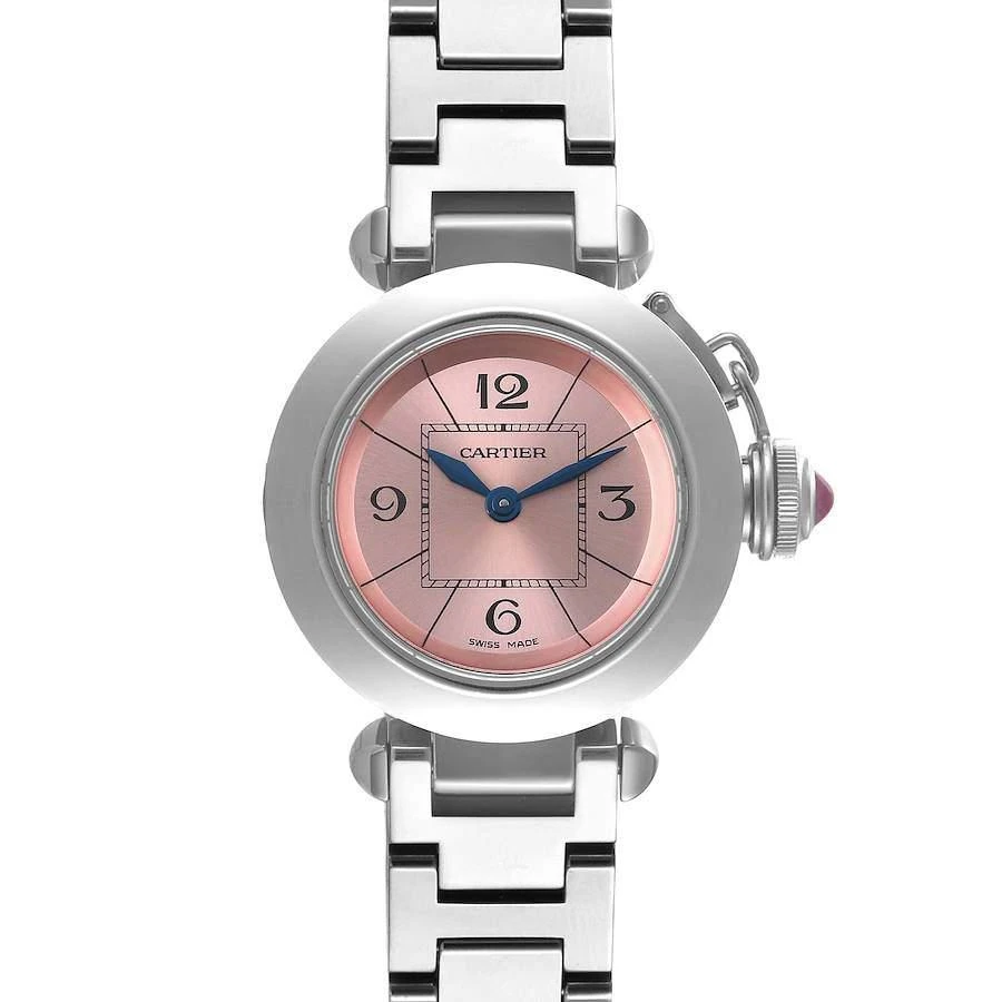 Cartier Pink Stainless Steel Miss Pasha W3140008 Quartz Women's Wristwatch 27 mm 商品