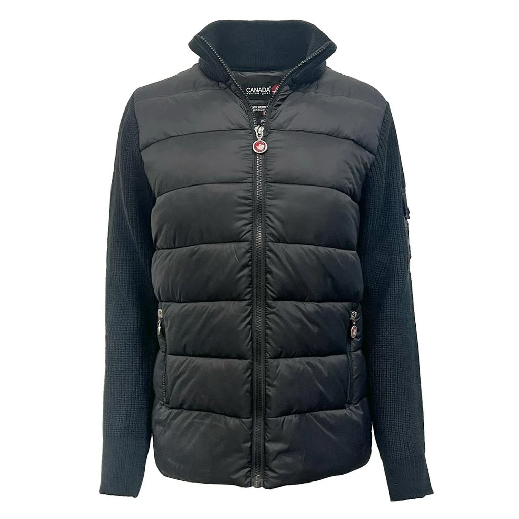 商品Canada Weather Gear|Canada Weather Gear Women's Full Zip Puffer Jacket with Sweater Sleeves,价格¥433,第1张图片