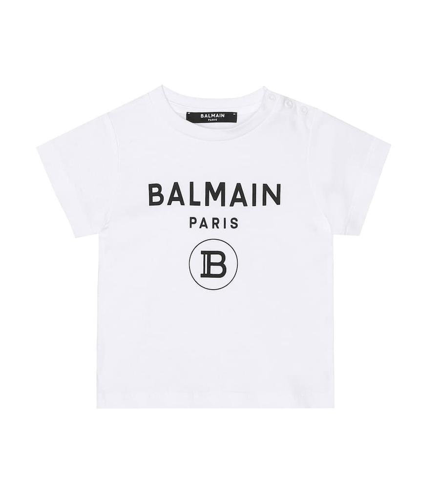 商品Balmain|Baby logo cotton T-shirt,价格¥621,第1张图片