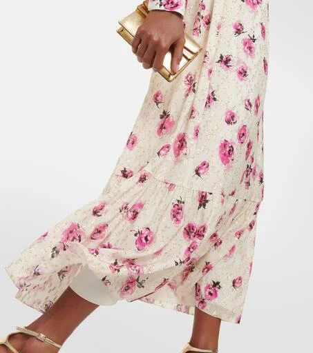 商品RED Valentino|花卉颈部系带金属丝加长连衣裙,价格¥8357,第5张图片详细描述