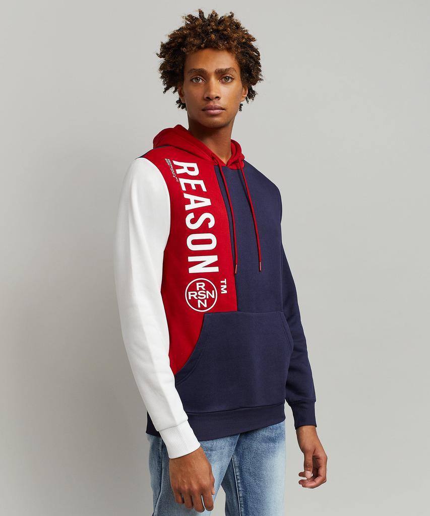 商品Reason Clothing|Lester Navy And Red Pouch Pocket Hoodie,价格¥111,第7张图片详细描述