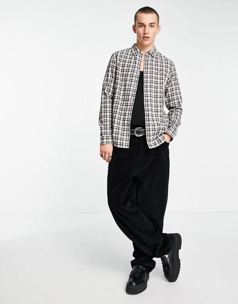 商品ALL SAINTS|AllSaints Lexington long sleeve check shirt in ecru,价格¥531,第4张图片详细描述