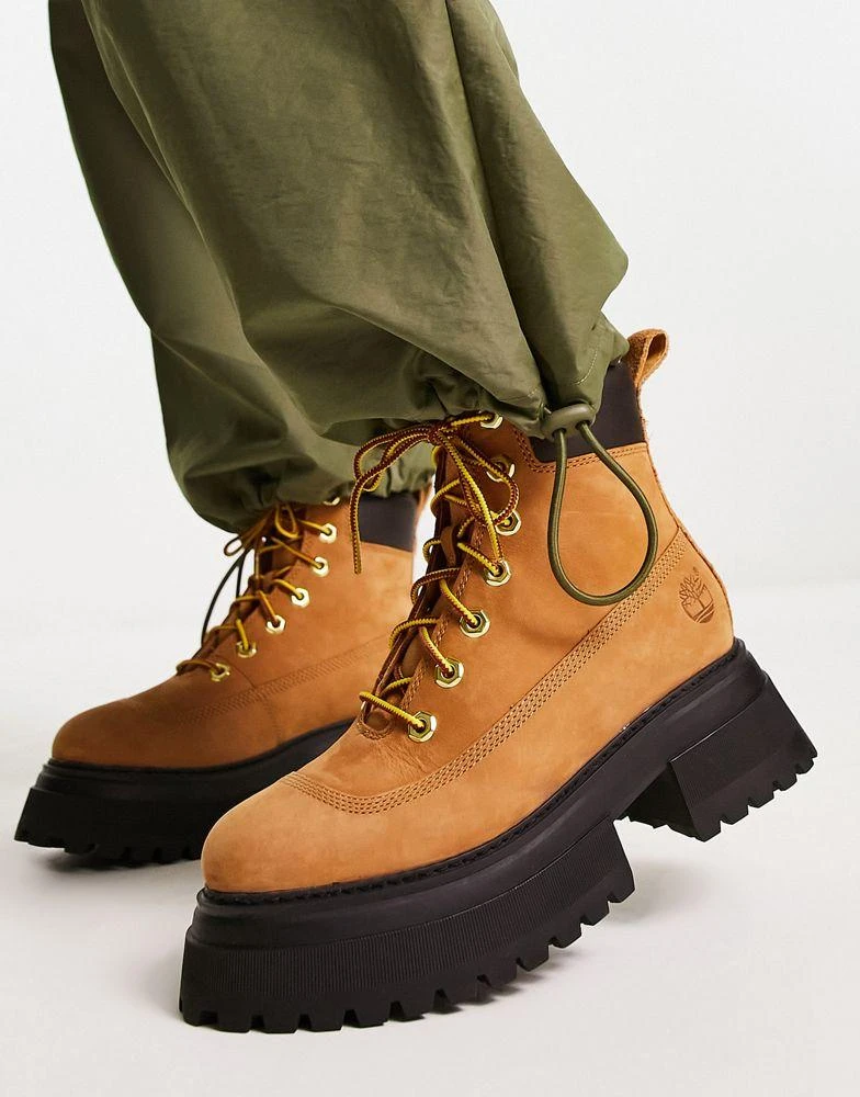 商品Timberland|Timberland sky 6inch boots in wheat nubuck leather,价格¥1467,第1张图片