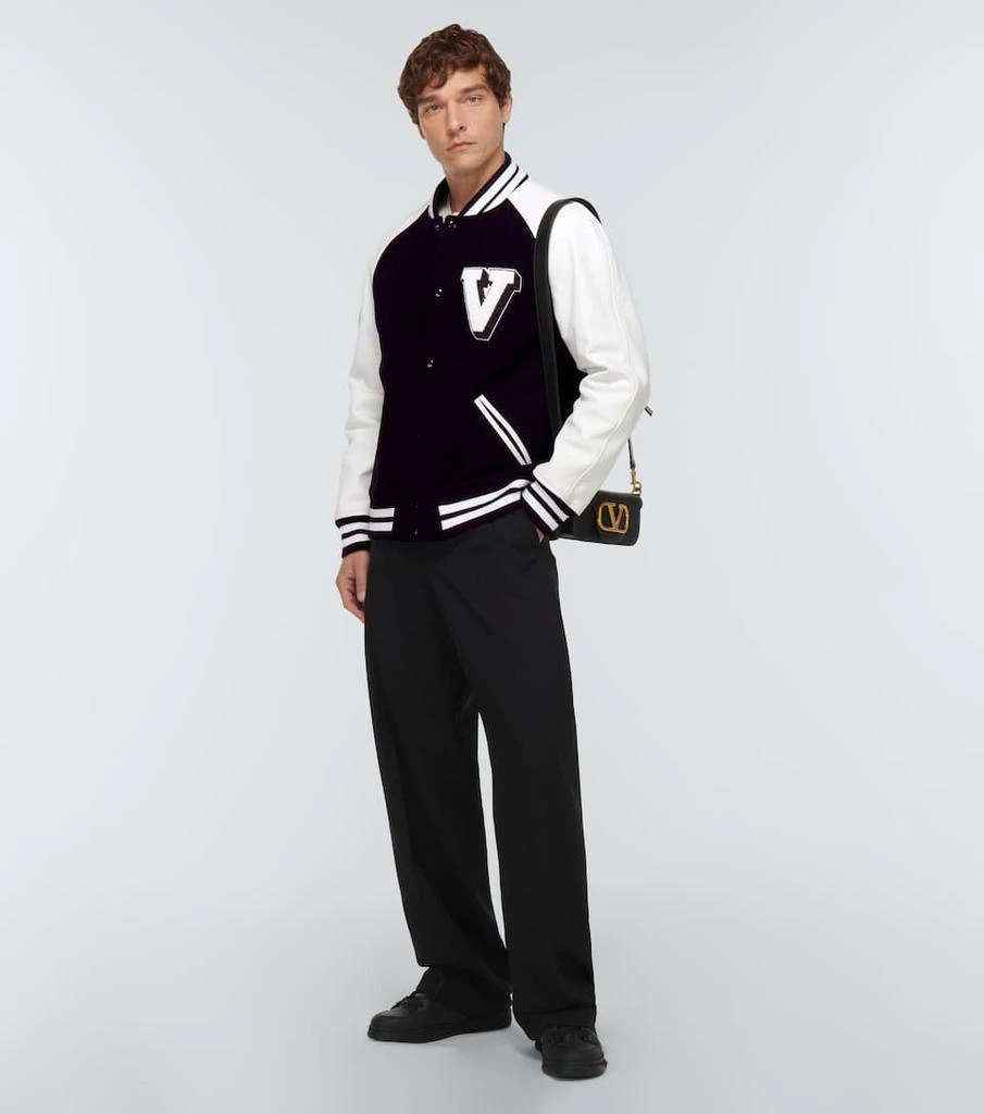 商品Valentino|Wool and leather varsity jacket,价格¥21980,第2张图片详细描述