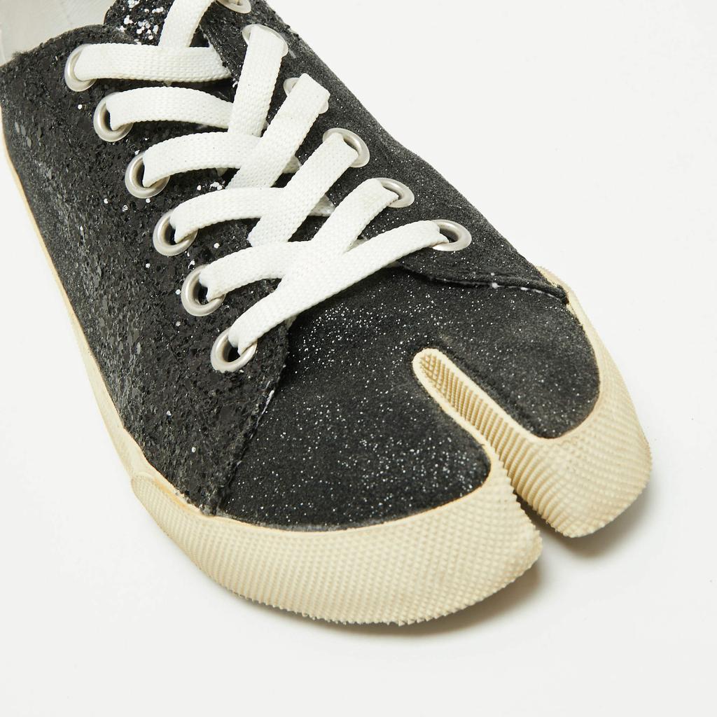 Maison Martin Margiela Black Glitter Tabi Low Top Sneakers Size 37商品第7张图片规格展示