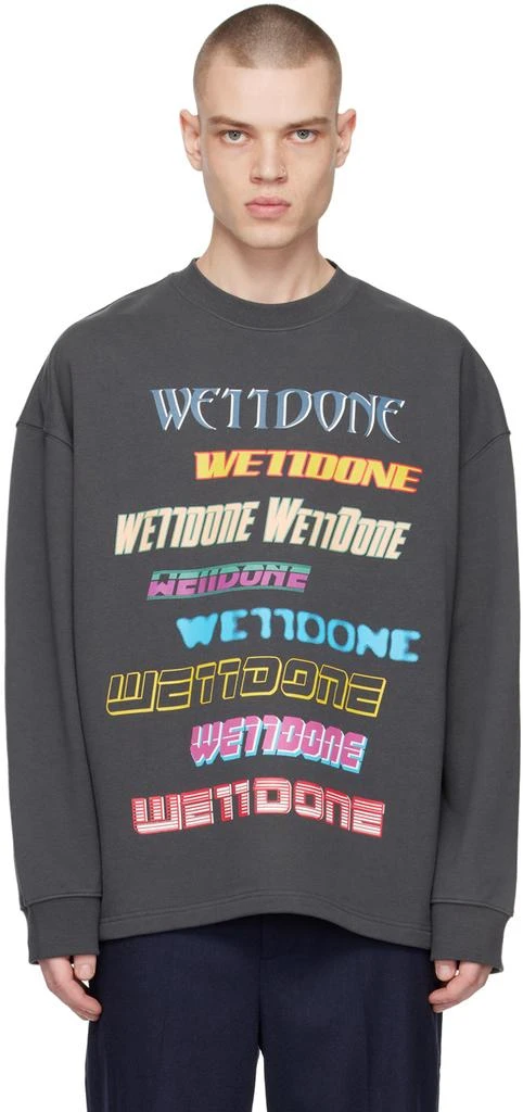 商品We11done|Gray Printed Sweater,价格¥2618,第1张图片