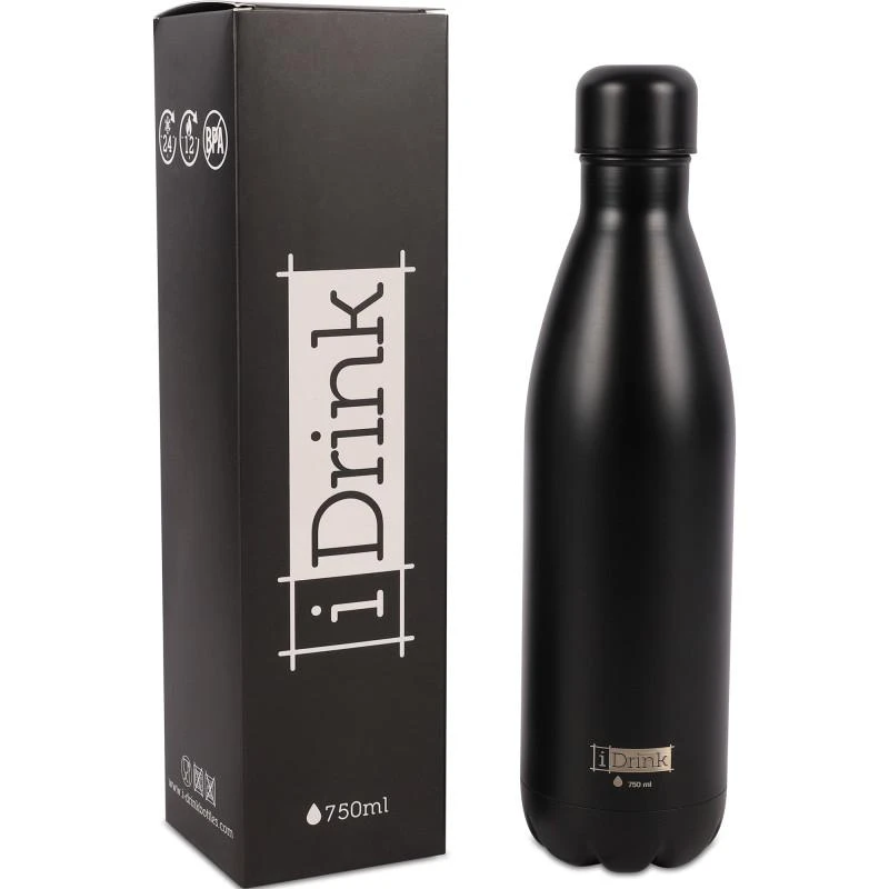 商品iDrink|Logo drinking bottle 750ml in black,价格¥242,第1张图片