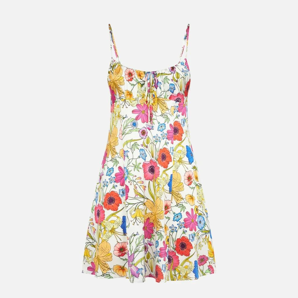 商品Mc2 Saint Barth|Woman Short Slip Dress Creamy With Flower Print,价格¥1563,第2张图片详细描述