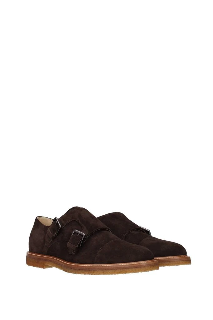 商品Tod's|Lace up and Monkstrap Suede Brown Dark Brown,价格¥2454,第2张图片详细描述