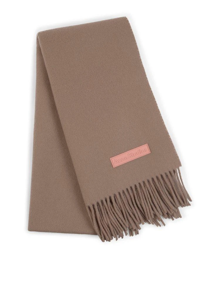 商品Acne Studios|Acne Studios Logo Patch Fringed Scarf,价格¥1518,第1张图片