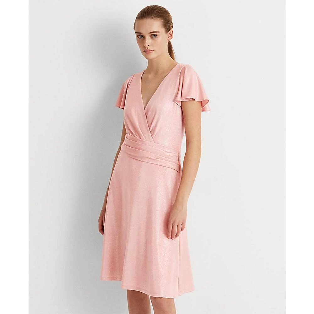 商品Ralph Lauren|Foiled Jersey Cocktail Dress,价格¥261,第4张图片详细描述