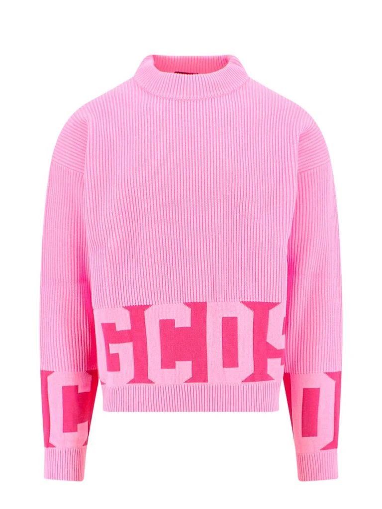 商品GCDS|GCDS Logo Intarsia Low Band Sweater,价格¥1378,第1张图片