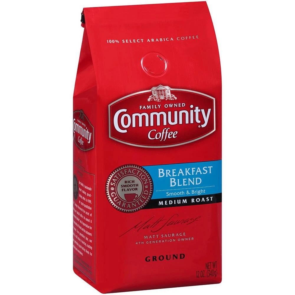 商品Community Coffee|Breakfast Blend Medium Roast Premium Ground Coffee, 12 Oz - 6 Pack,价格¥463,第2张图片详细描述