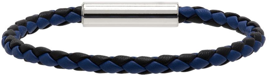 商品Marni|Black & Navy Braided Bracelet,价格¥575,第6张图片详细描述