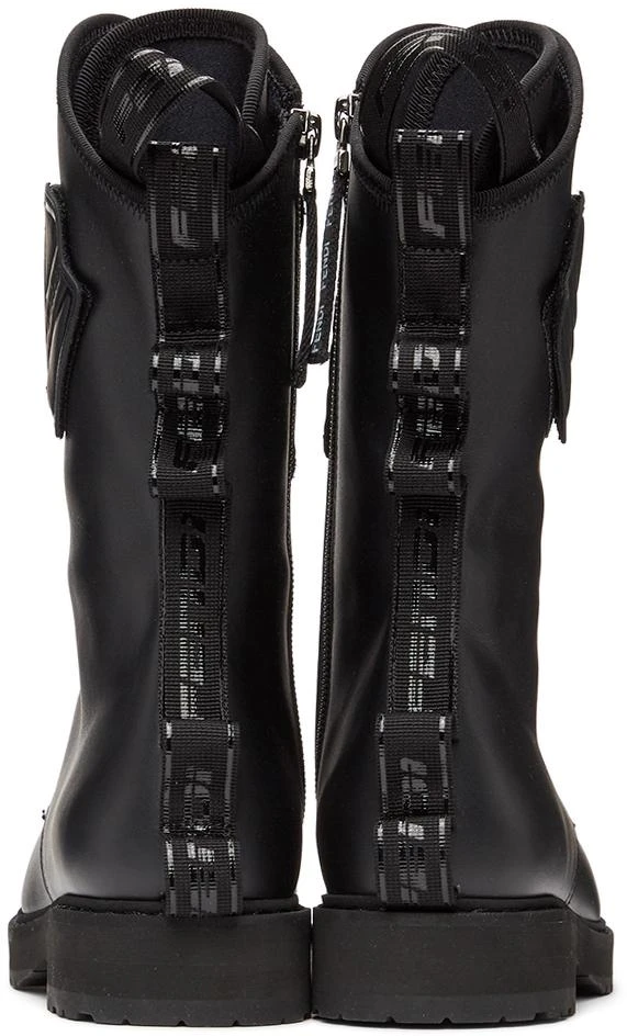 商品Fendi|Black 'Forever Fendi' Rockoko Biker Boots,价格¥9212,第4张图片详细描述